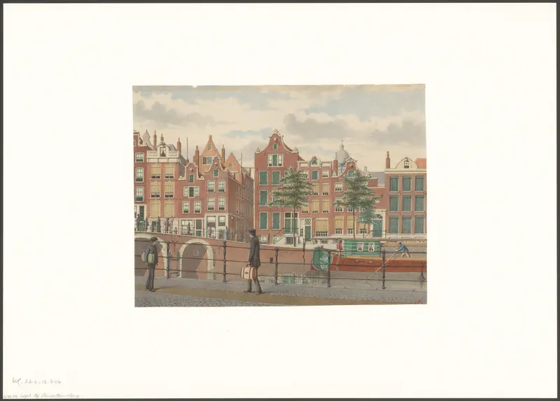 Gezicht op het Singel bij de ingang van de Huiszittensteeg Wall Art by Unknown - High-Resolution Digital Print