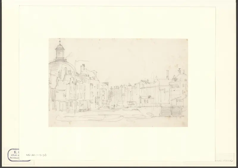 Gezicht op het Singel en de koepel van de Oude Lutherse Kerk Wall Art by anonymous - High-Resolution Digital Print