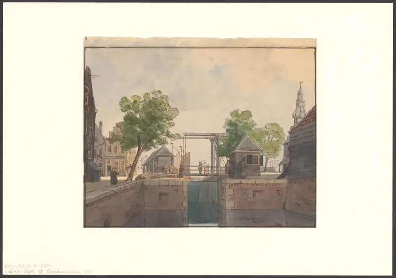 Gezicht op het Singel gezien naar de Haarlemmersluis Wall Art by Gerrit Lamberts - High-Resolution Digital Print