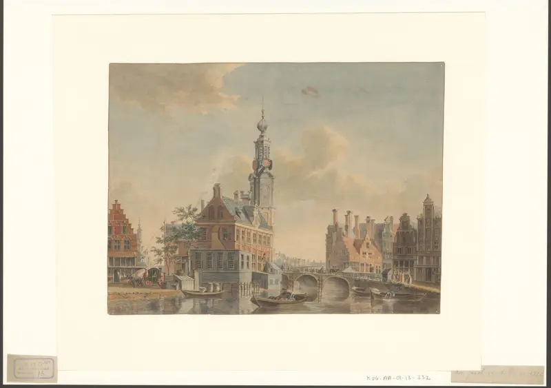 Gezicht op het Singel met de Munttoren, gezien naar de ingang van de Reguliersbreestraat Wall Art by Unknown - High-Resolution Digital Print