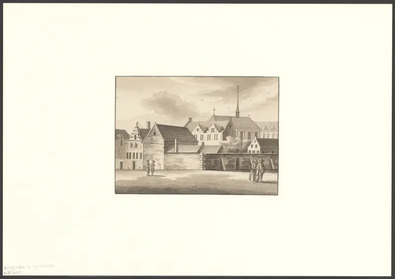 Gezicht op het Sint Ursula klooster vanaf de Kloveniersburgwal Wall Art by anonymous - High-Resolution Digital Print