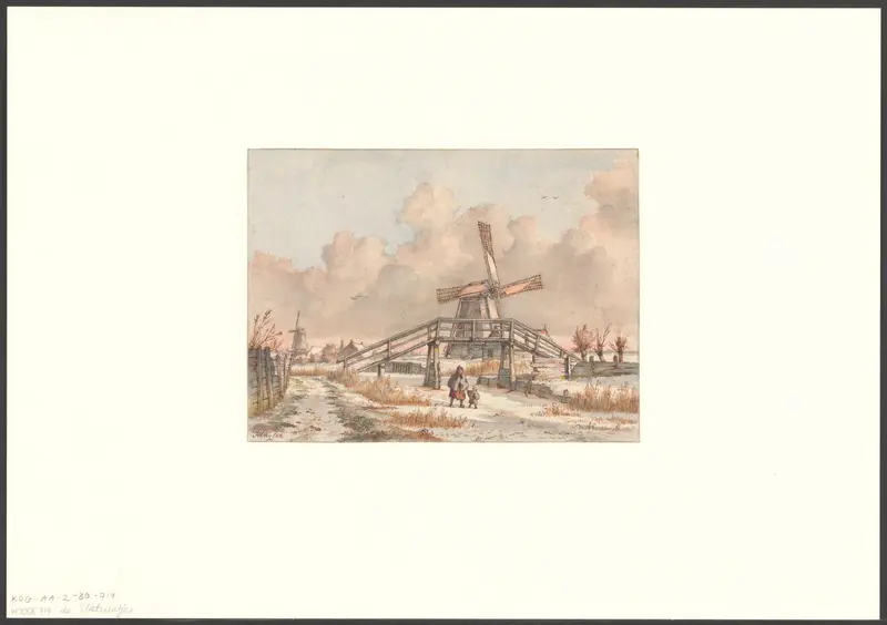 Gezicht op het Slatuinenpad in de winter Wall Art by Unknown - High-Resolution Digital Print