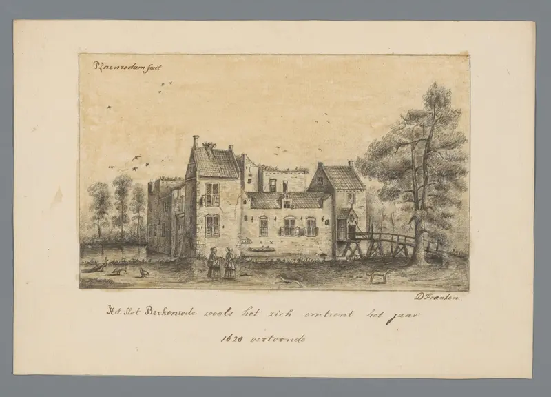 Gezicht op het Slot Berkenrode, 1628 Wall Art by Unknown - High-Resolution Digital Print