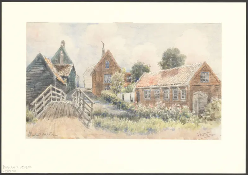 Gezicht op het Sluispad te Nieuwendam Wall Art by Unknown - High-Resolution Digital Print