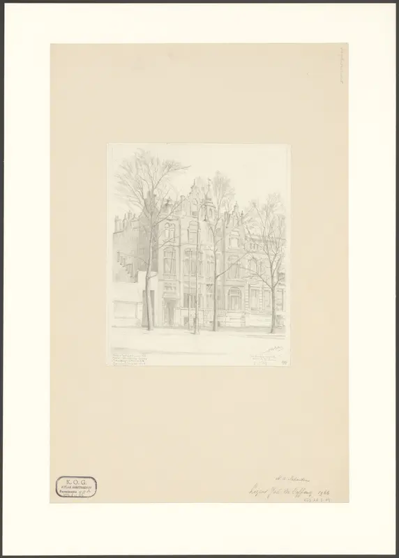 Gezicht op het Sociëteitsgebouw van het Amsterdams Studenten Corps Nos Jungit Amicitia aan de Sarphatistraat Wall Art by Unknown - High-Resolution Digital Print