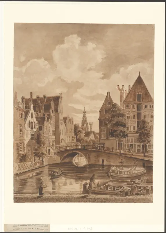 Gezicht op het Spui gezien over het Rokin naar de Grimnessesluis Wall Art by Unknown - High-Resolution Digital Print