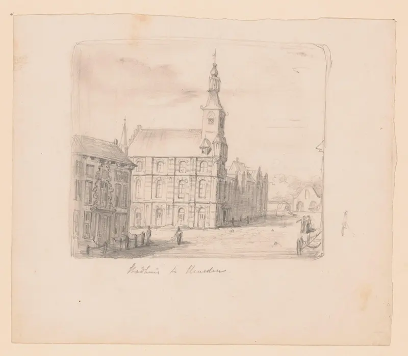 Gezicht op het stadhuis van Heusden Wall Art by anonymous - High-Resolution Digital Print