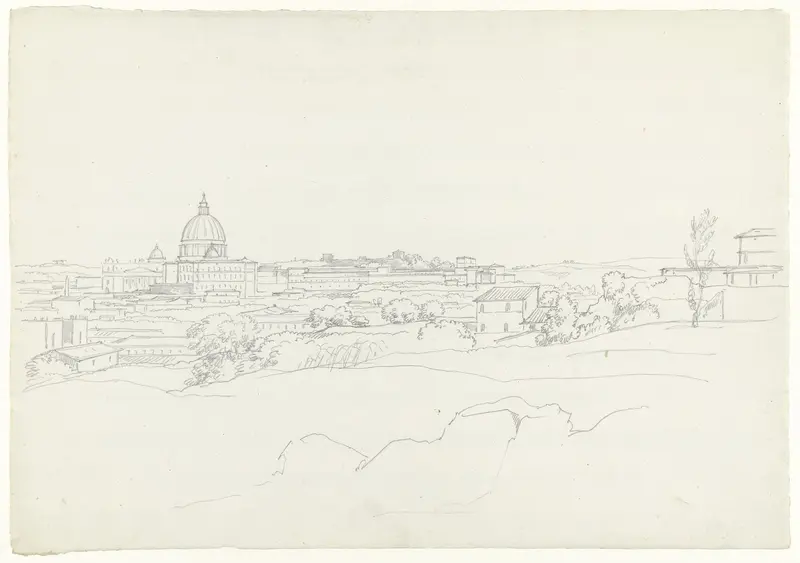 Gezicht op het Vaticaan vanaf Castel S. Angelo Wall Art by Hendrik Voogd - High-Resolution Digital Print