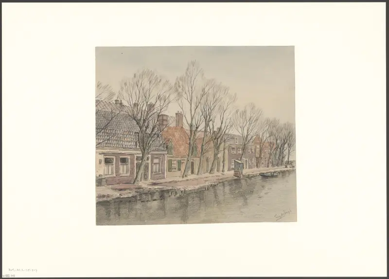 Gezicht op het Visserspad langs de Ringvaart Wall Art by Unknown - High-Resolution Digital Print