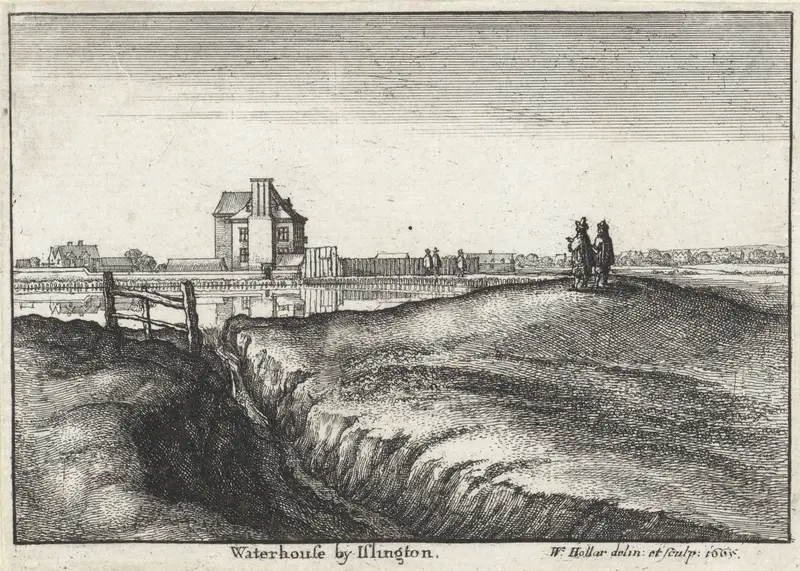 Gezicht op het Waterhouse van Islington (Londen) Wall Art by Unknown - High-Resolution Digital Print