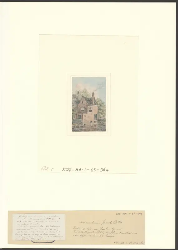 Gezicht op het woonhuis van Jacob Cats aan de Amstelgracht Wall Art by Unknown - High-Resolution Digital Print