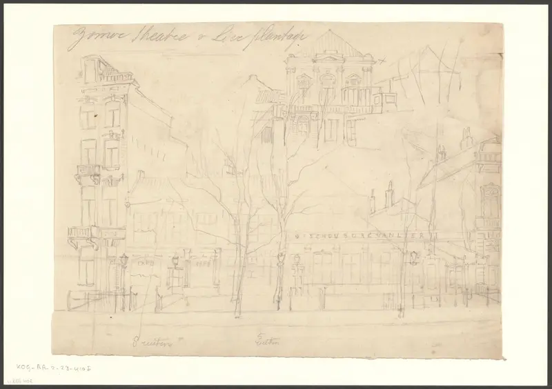 Gezicht op het zomertheater van Abraham van Lier aan de Plantage Franschelaan Wall Art by Johan George Lodewijk Rieke - High-Resolution Digital Print