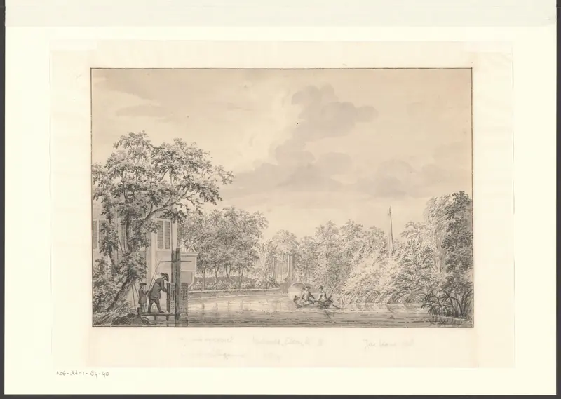 Gezicht op Hofstede Elsrijk aan de Amstelveenseweg Wall Art by Unknown - High-Resolution Digital Print