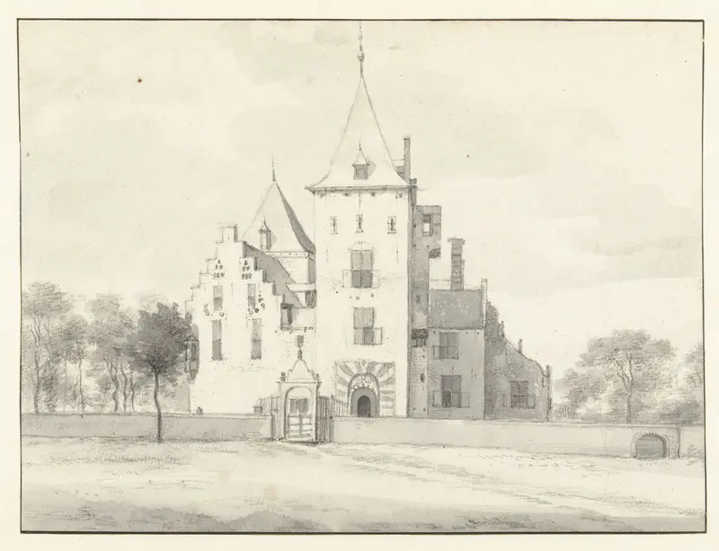 Gezicht op huis Amerongen, gezien vanuit het oosten Wall Art by Roelant Roghman - High-Resolution Digital Print