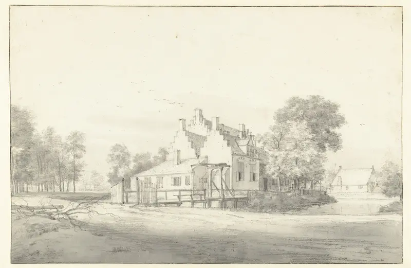 Gezicht op huis Broekhuizen, gezien vanuit het zuiden Wall Art by Roelant Roghman - High-Resolution Digital Print