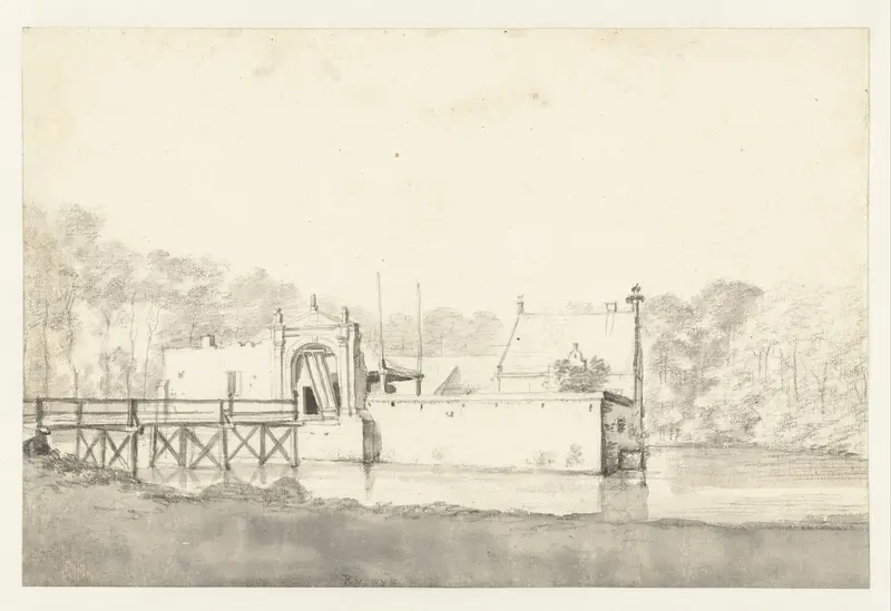 Gezicht op huis Rijswijk bij Woudrichem Wall Art by Roelant Roghman - High-Resolution Digital Print