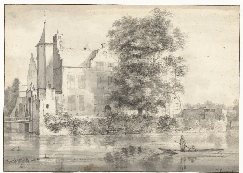 Gezicht op huis te Rhoon, gezien vanuit het zuiden Wall Art by Roelant Roghman - High-Resolution Digital Print
