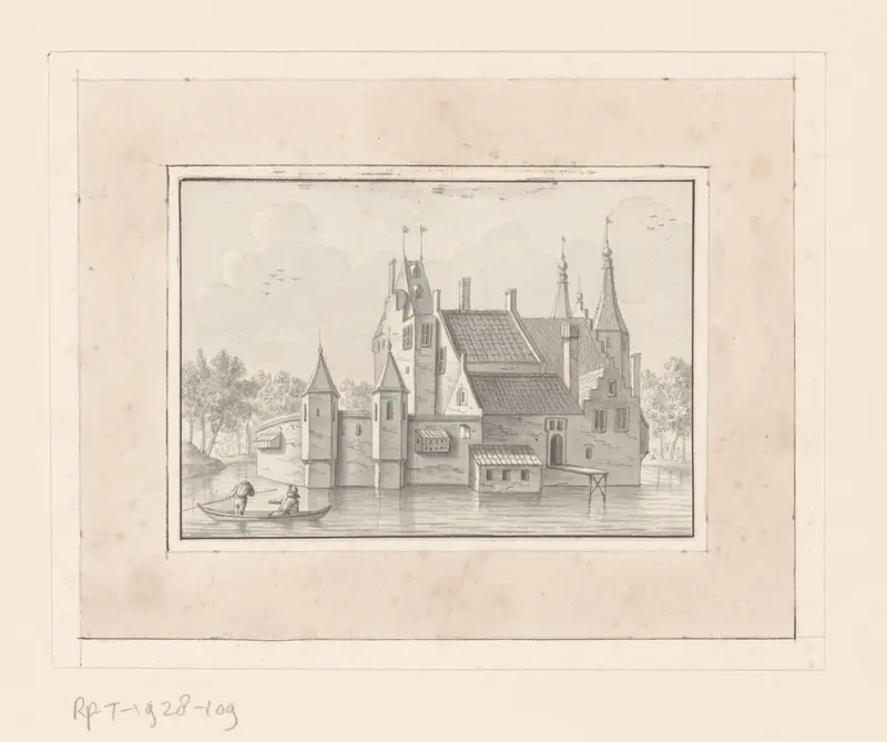 Gezicht op Huis ter Does bij Leiderdorp Wall Art by anonymous - High-Resolution Digital Print
