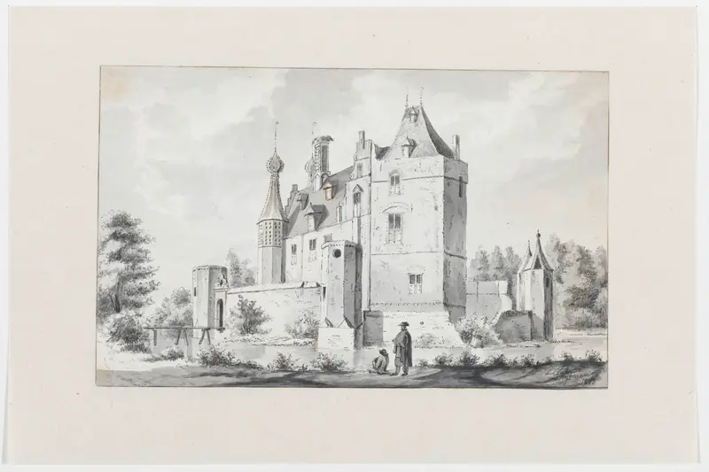 Gezicht op Huis ter Does te Leiderdorp Wall Art by Unknown - High-Resolution Digital Print
