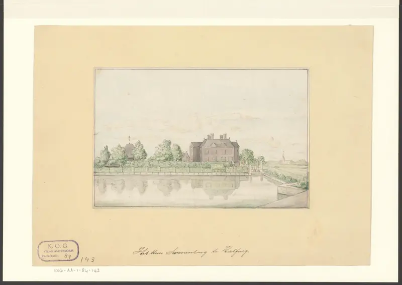 Gezicht op Huis Zwanenburg aan de Halfweg Wall Art by anonymous - High-Resolution Digital Print