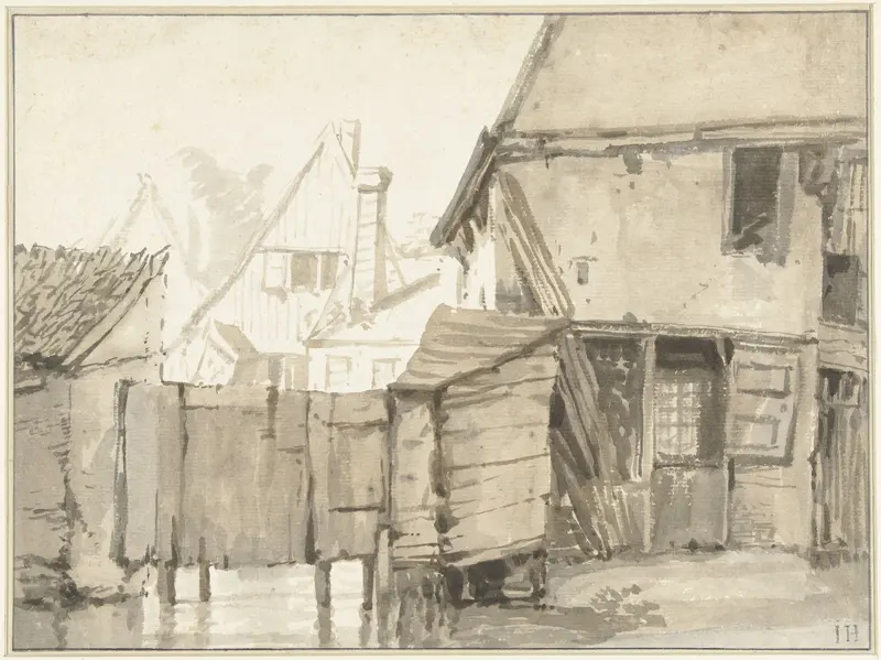 Gezicht op huizen Wall Art by Jan Hulswit - High-Resolution Digital Print