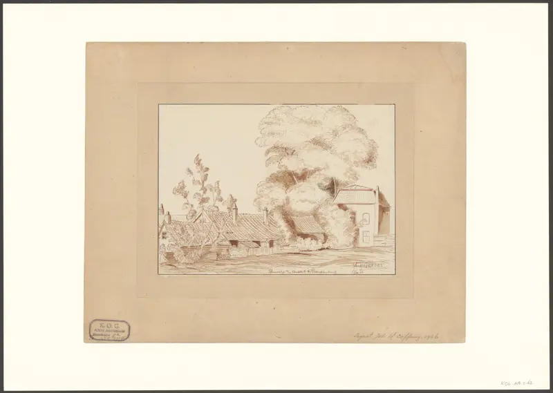 Gezicht op huizen aan de Amstel bij Trompenburg Wall Art by Unknown - High-Resolution Digital Print