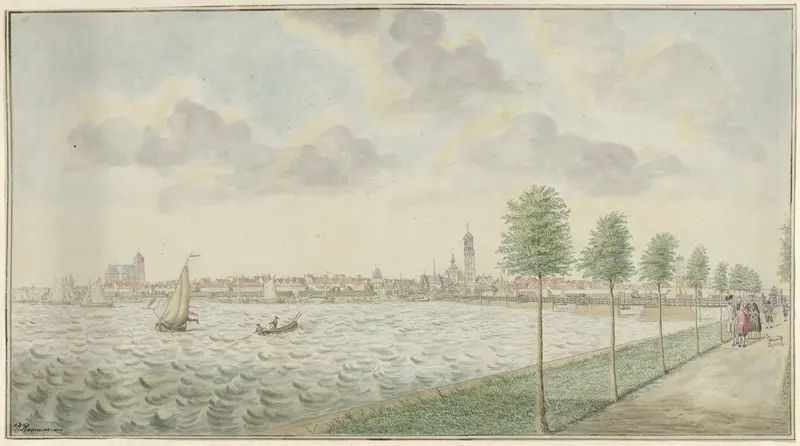 Gezicht op Kampen van de rivierzijde Wall Art by Unknown - High-Resolution Digital Print