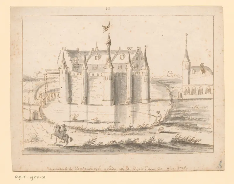 Gezicht op Kasteel Batenburg Wall Art by Unknown - High-Resolution Digital Print