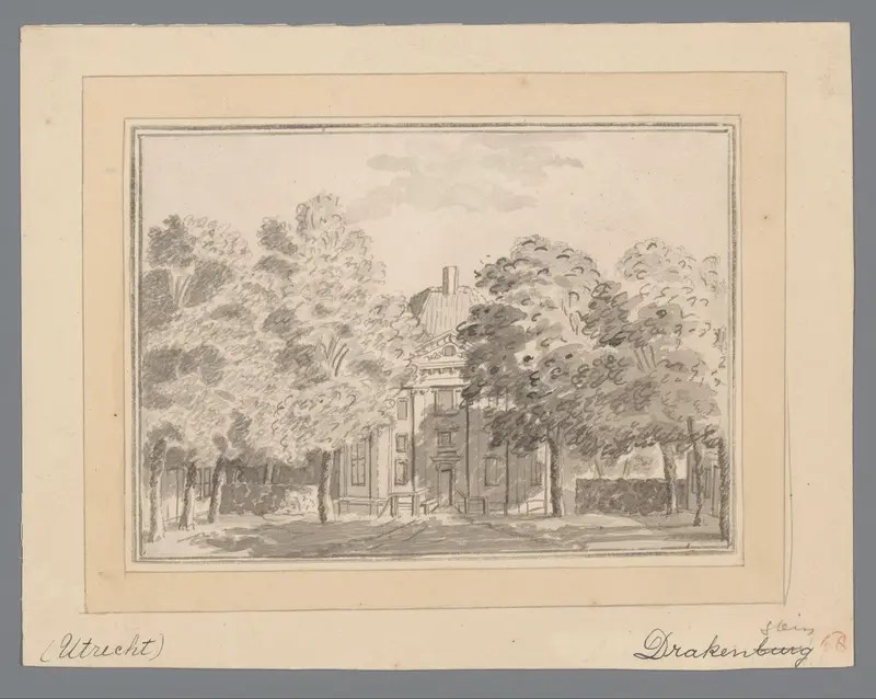 Gezicht op kasteel Drakensteyn bij Baarn Wall Art by anonymous - High-Resolution Digital Print