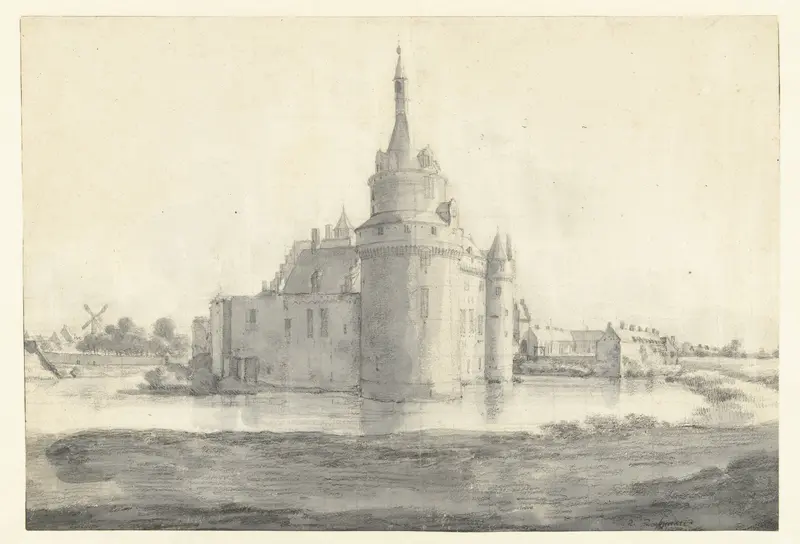 Gezicht op kasteel Duurstede vanuit het noordwesten Wall Art by Roelant Roghman - High-Resolution Digital Print