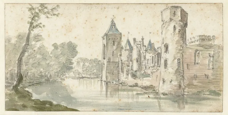 Gezicht op kasteel Egmond Wall Art by Unknown - High-Resolution Digital Print