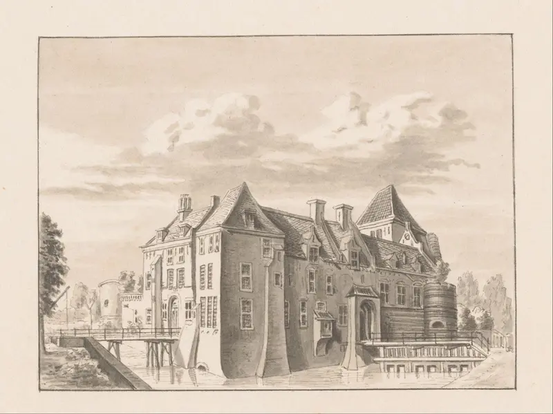 Gezicht op kasteel IJsselstein in IJsselstein Wall Art by anonymous - High-Resolution Digital Print