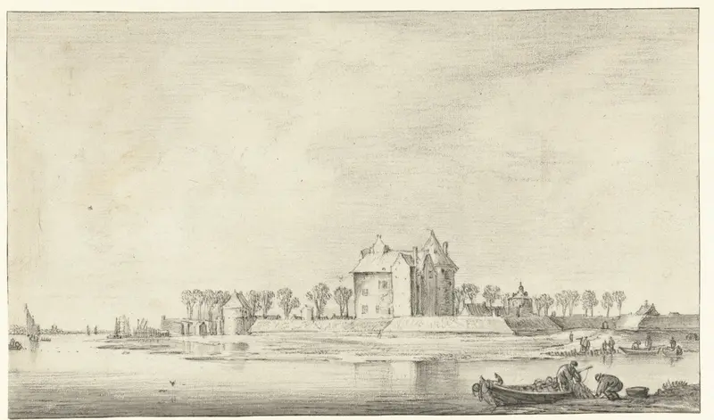 Gezicht op kasteel Loevestein Wall Art by Aelbert Cuyp - High-Resolution Digital Print