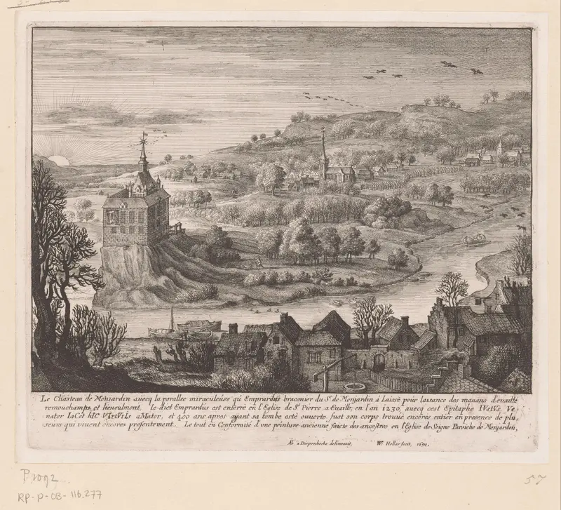 Gezicht op kasteel Monjardin Wall Art by Unknown - High-Resolution Digital Print