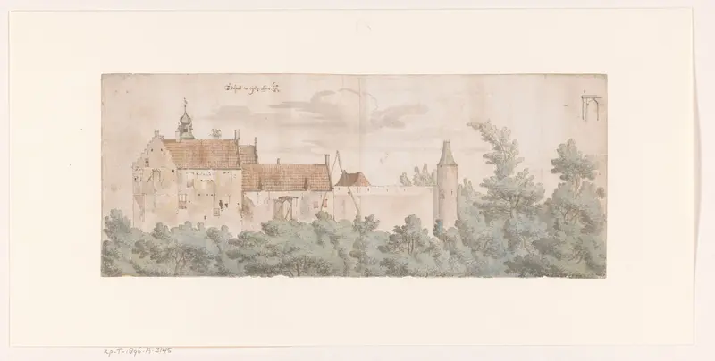 Gezicht op Kasteel Ooij, Noord-Brabant Wall Art by Josua de Grave - High-Resolution Digital Print