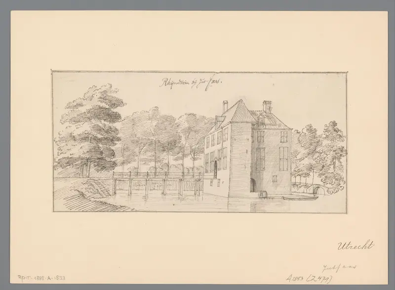 Gezicht op kasteel Rijnestein bij Jutphaas Wall Art by anonymous - High-Resolution Digital Print