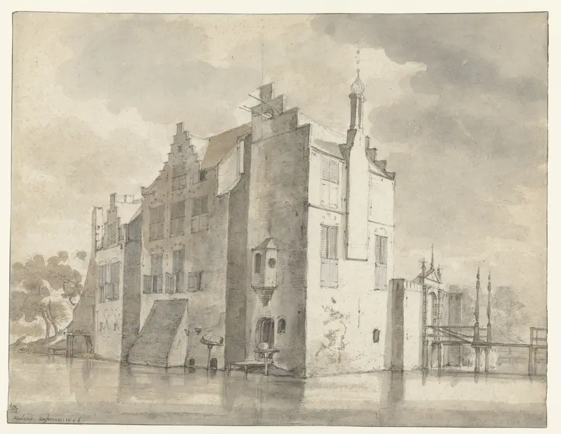 Gezicht op kasteel Santhorst, gezien vanuit het noordwesten Wall Art by Roelant Roghman - High-Resolution Digital Print