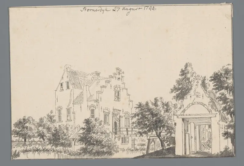 Gezicht op kasteel Stormerdijk bij Nieuwegein Wall Art by Jan de Beijer - High-Resolution Digital Print