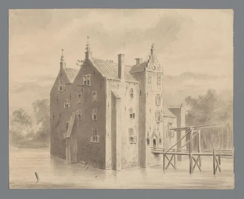 Gezicht op Kasteel Zuilichem Wall Art by Unknown - High-Resolution Digital Print