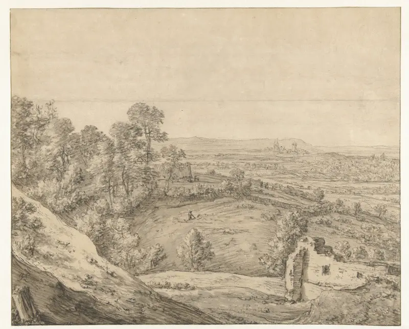 Gezicht op Kleve vanaf de Monterberg Wall Art by Herman Saftleven - High-Resolution Digital Print