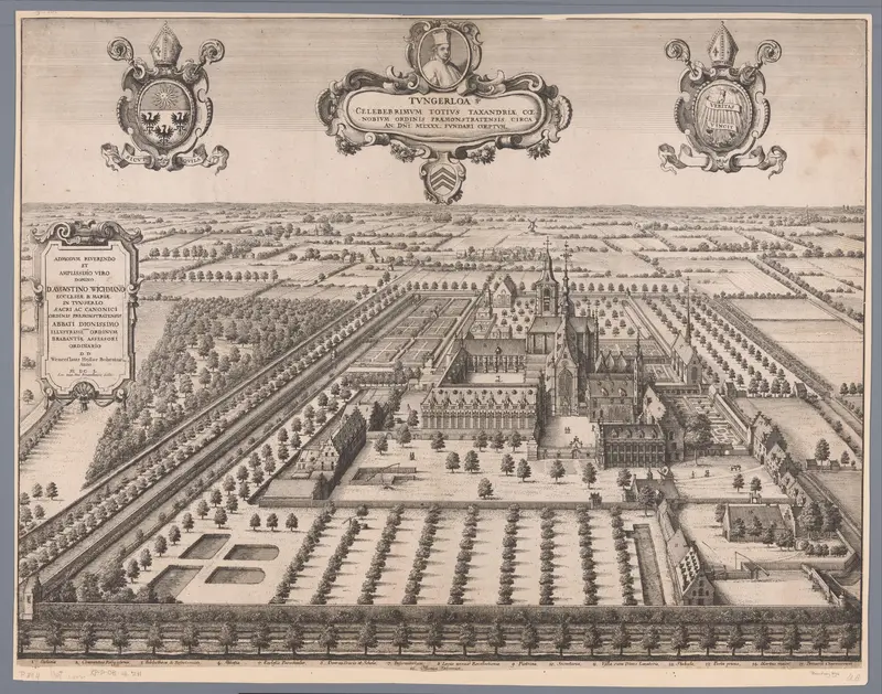 Gezicht op klooster van Tongerlo Wall Art by Unknown - High-Resolution Digital Print