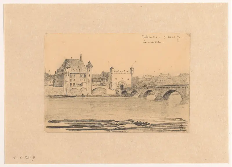 Gezicht op Koblenz aan de Mozel Wall Art by Carel Nicolaas Storm van 's-Gravesande - High-Resolution Digital Print