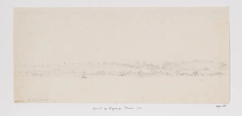 Gezicht op Kupang vanuit de zee, Timor Wall Art by Adrianus Johannes Bik - High-Resolution Digital Print