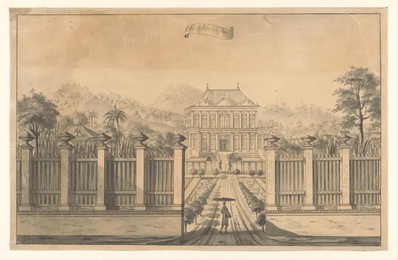 Gezicht op landgoed Bonjon ofwel Vredestein Wall Art by Unknown - High-Resolution Digital Print