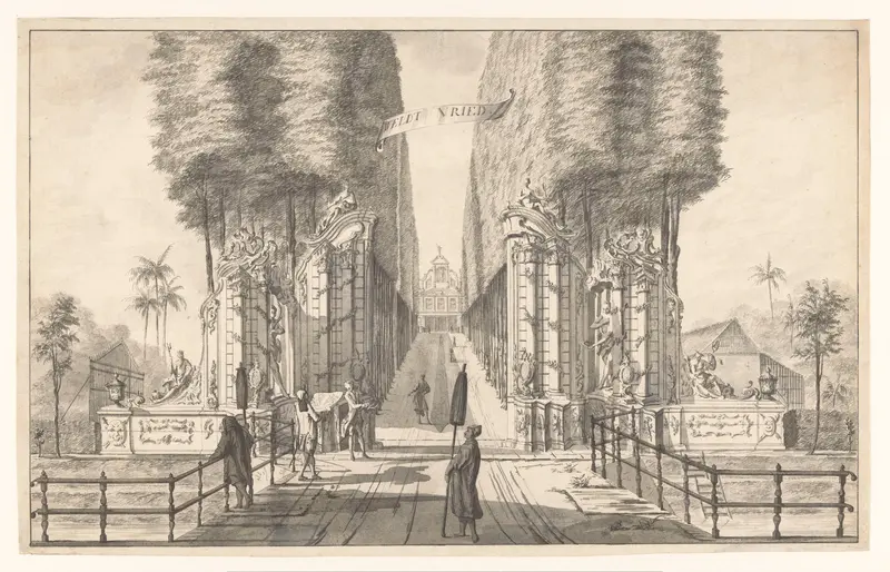 Gezicht op landhuis Weltevreden te Batavia Wall Art by Unknown - High-Resolution Digital Print