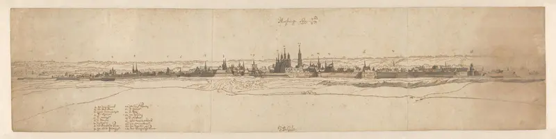 Gezicht op Maastricht vanuit het noordwesten Wall Art by Unknown - High-Resolution Digital Print