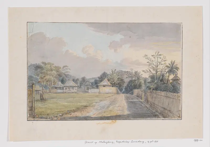 Gezicht op Malangbong, regentschap Sumedang, Priangan, West-Java Wall Art by Adrianus Johannes Bik - High-Resolution Digital Print