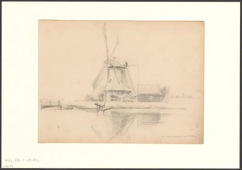 Gezicht op molen De Bloem Wall Art by Unknown - High-Resolution Digital Print