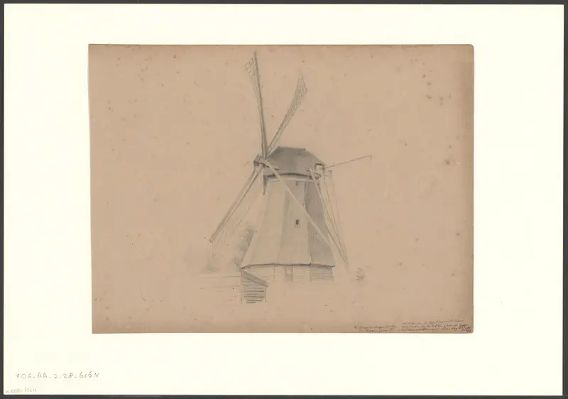 Gezicht op molen De Dommekracht Wall Art by Unknown - High-Resolution Digital Print