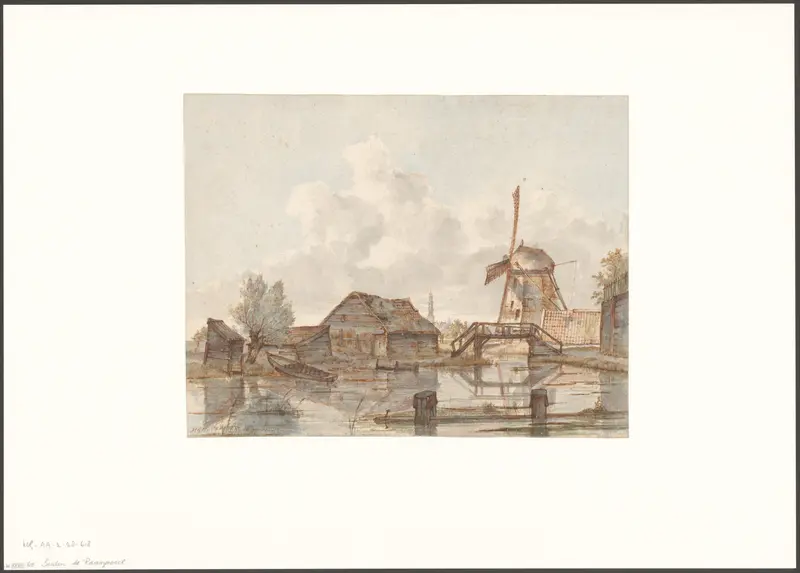 Gezicht op molen De Haan Wall Art by Unknown - High-Resolution Digital Print